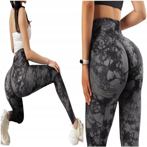  DAMEN-SPORT-LEGGINGS PUSH-UP GRAU-LEGGINGS M