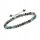  Damen-Armband aus Naturstein, afrikanischer Türkis, Hämatit, 4 mm
