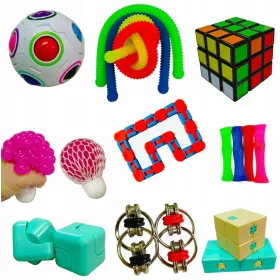  SET SET ANTI-STRESS-SPIELZEUG, SQUITS, 18-TLG