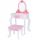  TOOKY TOY Rosa Frisiertisch aus Holz mit Stuhl