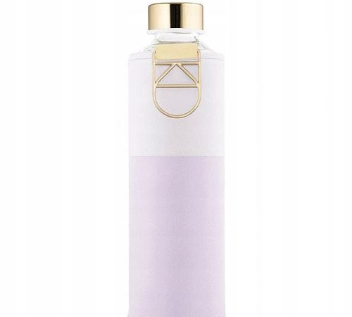  Equa Mismatch Glaswasserflasche + Kunstlederbezug, Farbe Lil