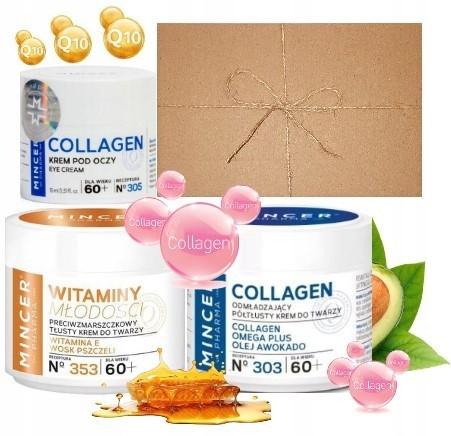 Mincer Pharma Anti-Aging Pflegeset für reifere Haut 60+, mit Kollagen