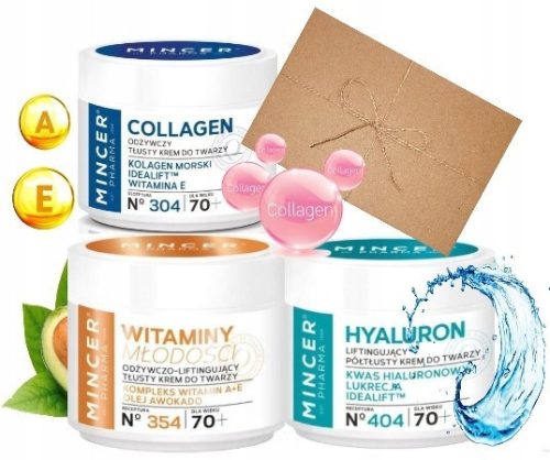 MINCER Pharma Hautpflege-Set 70+ mit Vitaminen und Kollagen – Ideal als Geschenk
