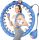 Hula-Hoop-Reifen mit Spmove-Noppen, 120 cm, blau