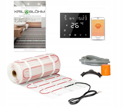  HEIZMATTE HEIZSET 150W/M2 4M2/H 607 WIFI SCHWARZ
