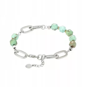  Universelles Edelstahlarmband mit natürlichem Amethyst