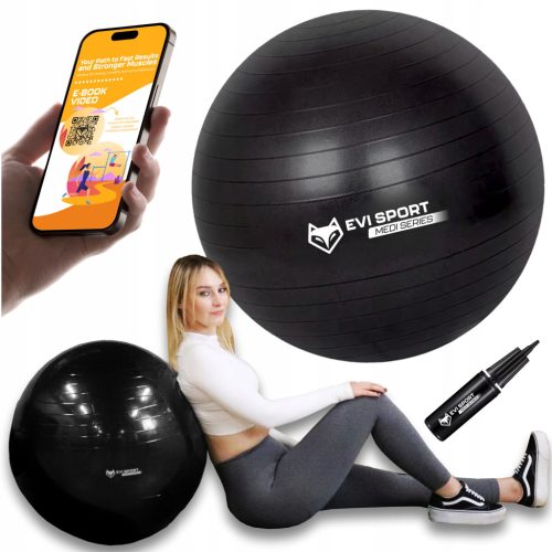  REHABILITATIONS-GYMNASTIKBALL FÜR FITNESS-GYM 75 cm + EBOOK