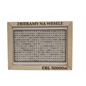    Ich sammle 50.000 PLN für die Hochzeit, 20x15x8 Dow-Graveur, Sparschwein, großes Fassungsvermögen