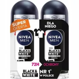 NIVEA Roll-On für Männer Invisible Black & White Duopack