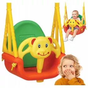    Schaukel für Kinder 0-7 Jahre 3in1 für Haus und Garten an Seilen STARK ALS GESCHENK