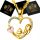  Goldene Herz-Katze-Halskette, vergoldetes 925er-Silber, Weihnachtsgeschenk für Damen