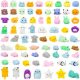  50 STÜCK MOCHI SQUISHY FIDGET TOY Smashes