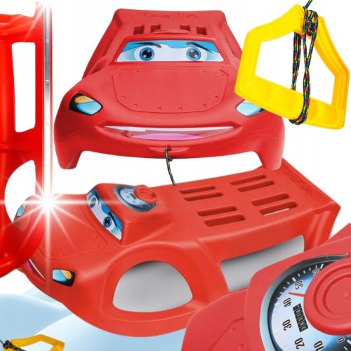  KUNSTSTOFFSCHLITTEN 91 CM FÜR KINDER, DIE MIT EINEM SEIL RUTSCHEN, STAHLKUFEN STARKES AUTO
