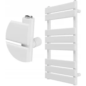    Weißer Leiter-Badezimmerheizkörper, 80 x 45 cm, moderner OSLO-Heizkörper