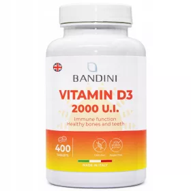   Bandini Pharma Vitamin D3 - Hochdosierte Tabletten für Stärkere Knochen und Immunsystem