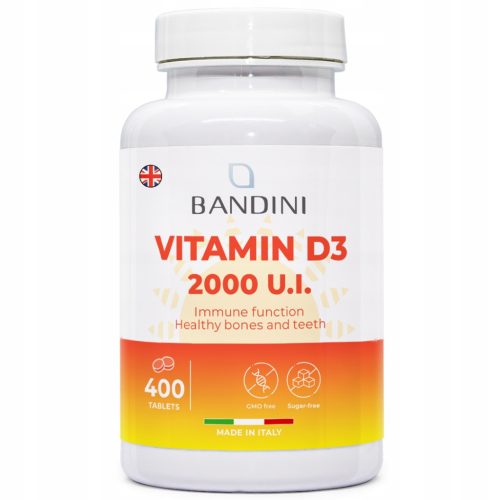 Bandini Pharma Vitamin D3 - Hochdosierte Tabletten für Stärkere Knochen und Immunsystem
