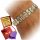  GOLD-DAMEN-ARMBAND, BREITER DIAMANT 585, SCHUBLADENGRAVUR
