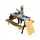  Holz Kinder Picknicktisch 89 x 85 x 48,5 cm 4 Behälter