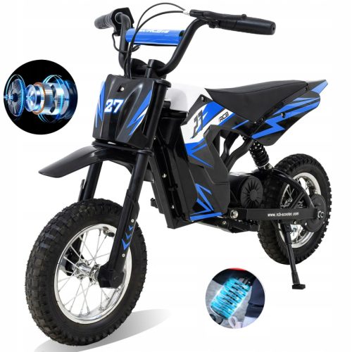  Jungen/Mädchen-Elektromotorrad für Kinder, Blau, 12 Zoll, 25 km/h