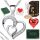  925 SILBERKETTE MIT HERZ + LED EWIGE ROSE IM GLAS ALS GESCHENK