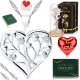  Silberkette, durchbrochenes Herz, 925, ewige Rose, Geschenk zum Hochzeitstag