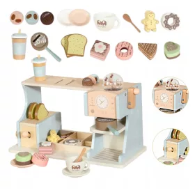    Holz-Kaffeemaschine, Café-Zubehör, kleines Barista-SET (W059)