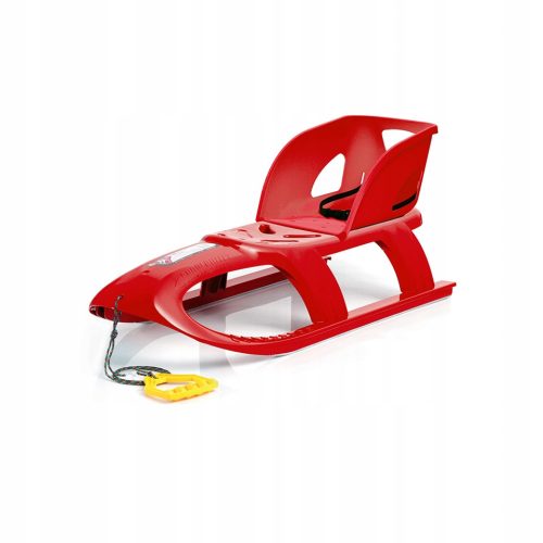  ISP1 Schlitten mit Rückenlehne, schnell und stark, Seil, rot