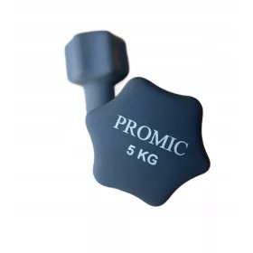    Hantelset 10 kg, Gusseisen aus grauem Gummi, 2 x 5 kg PROMIC