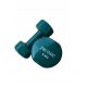  Hanteln-Set 10 kg, Gusseisen in Gummi, grün 2 x 5 kg PROMIC