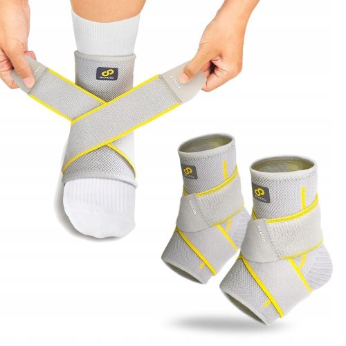  Bracoo FS60 Knöchelbandage – verstellbar, Unisex (Grau, S/M)