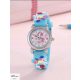  Ze0018 Kinderuhr hellblaues Einhorn