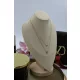  Blaubeer-Promi-Halskette, Doppelherzschlange, Herzen, Gold, 316L-Stahl