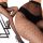  Fenome LuSi19 gemusterte Strumpfhose 40den schwarz Nero Größe 3/4