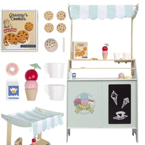  Kaffeebar aus Holz, 50 x 99 x 40 cm, Eisständer für Kinder ab 3 Jahren