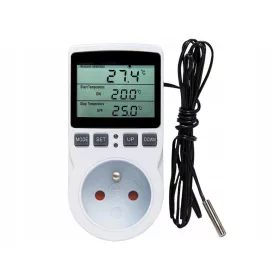    Elektronischer Thermostat, Temperaturregler, 230 V, Steckdose