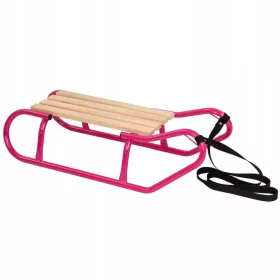    1-Personen-METALLSCHLITTEN FÜR KINDER STARK 70 kg Polnisch ENERO KUBUŚ rosa