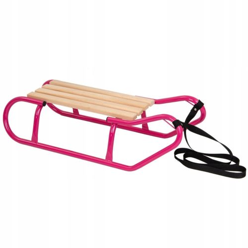  1-Personen-METALLSCHLITTEN FÜR KINDER STARK 70 kg Polnisch ENERO KUBUŚ rosa