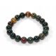 Natürliches HELIOTROP-Armband, Schafgarbe, glatte Kugeln, 10 mm