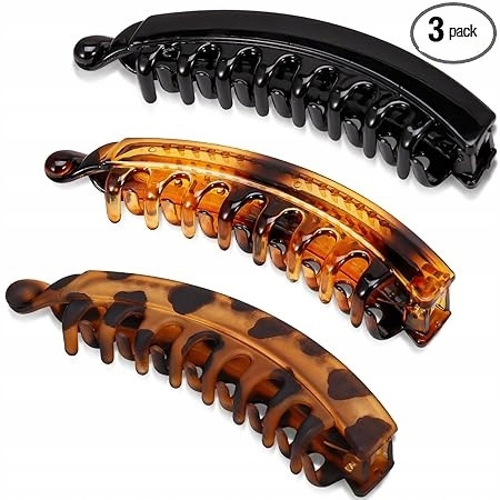  Clips Schnalle Vintage Bananen Haarspangen 3er Set