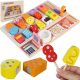  Holz-Eisdiele, Eisdiele, Klettverschluss-Set zur Herstellung von Eis für Kinder