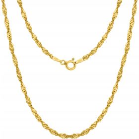  GOLDKETTE SINGAPUR DAMEN-HALSKETTE 925 SILBER 45 CM