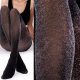  Fenome Lurex-gemusterte Strumpfhose, Silber, 40den, Schwarz, Nero, Größe 3/4