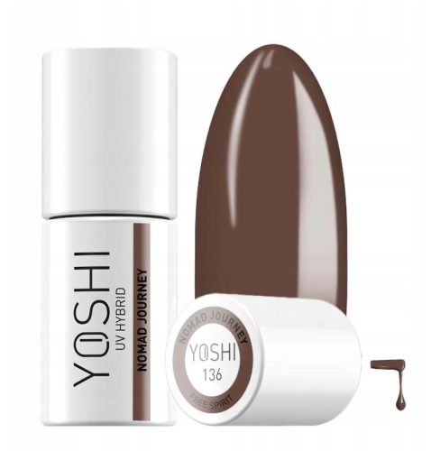  YOSHI FREE SPIRIT HYBRID NAIL SCHOKOLADENBRAUN 136 NOMAD JOURNEY 6 ml