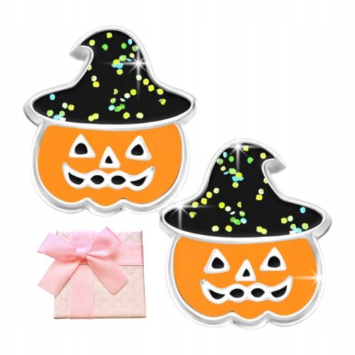  SILBERNE OHRRINGE KÜRBIS HALLOWEEN OHRRINGE FÜR MÄDCHEN KÜRBISSE ALS GESCHENK