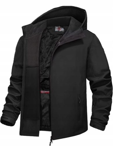  WARME HERREN-SOFTSHELL-JACKE FUR 5000 WINTER HOOD SCHWARZ XXXL 3XL