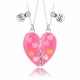  2 BFF-FREUNDSCHAFTS-HALSKETTEN-MAGNET-HERZ-SET