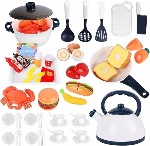  Küchenzubehör für Kinder Set Obst- und Lebensmitteltöpfe 47 Elemente