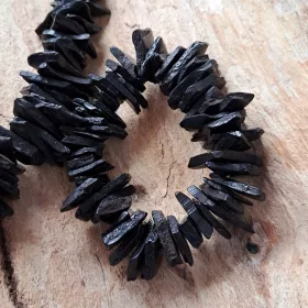    Set Armband Halskette schwarz exotisches Holz Indien Indonesien