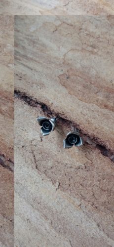  Silberne Rose-Blumen-Ohrstecker