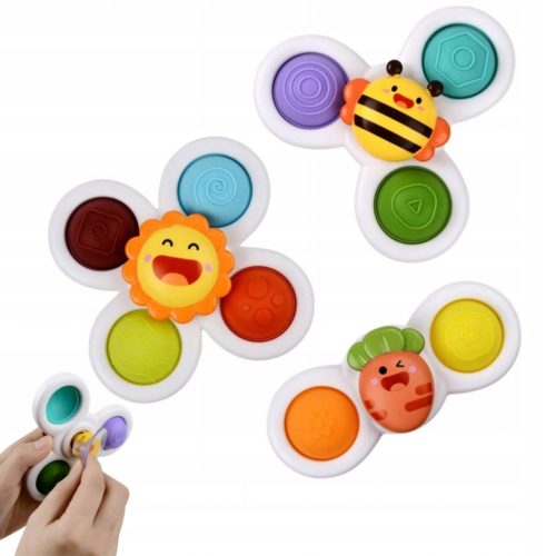  SPINNER SPINER SUCTION CUP Sinnesspielzeug 3 STK